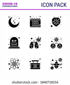 25 Coronavirus Emergency Iconset Blue Design such as  infedted; rip; protection; mortality; count viral coronavirus 2019-nov disease Vector Design Elements