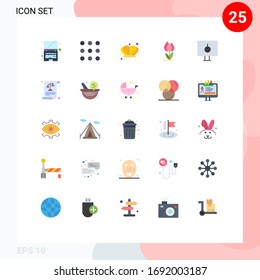 25 Kreative Symbole Moderne Zeichen und Symbole von PCs; verschlossen; König; Schloss; Design-Elemente für Vektorillustrationen mit bearbeitbarer Natur