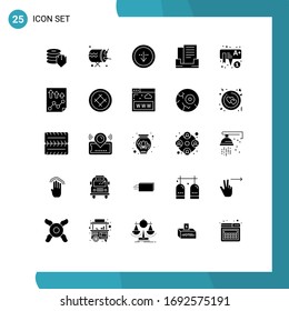 25 Creative Icons Modern Signs and Symbols of kids; box; direction; outbox; interface Editable Vector Design Elements