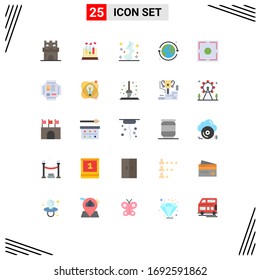 25 Creative Icons Modern Signs and Symbols of focus; day; heart; earth; wish Editable Vector Design Elements