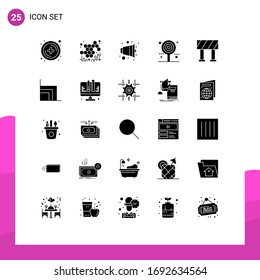 25 Creative Icons Modern Signs and Symbols of road; sweet; half; lollipop; celebration Editable Vector Design Elements