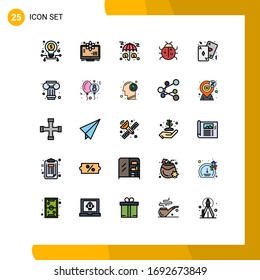 25 Creative Icons Modern Signs and Symbols of spring; ladybug; assets; insect; protection Editable Vector Design Elements