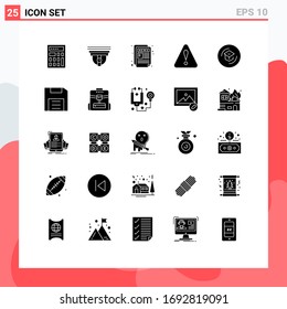 25 Creative Icons Modern Signs and Symbols of learning; graduation; newspaper; education; triangle Editable Vector Design Elements