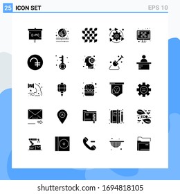 25 Creative Icons Modern Signs and Symbols of options; configuration; autumn; arrow; millet Editable Vector Design Elements