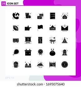 25 Creative Icons Modern Signs and Symbols of gift; devices; apple; data; camera Editable Vector Design Elements
