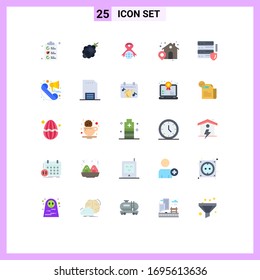 25 Creative Icons Modern Signs and Symbols of network; location; summer; house; world Editable Vector Design Elements