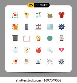 25 Creative Icons Modern Signs and Symbols of cherry; payment; human; wallet; jewelry Editable Vector Design Elements