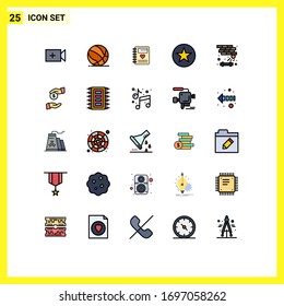 25 Creative Icons Modern Signs and Symbols of game; brick; notebook; star; favorite Editable Vector Design Elements