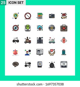 25 Creative Icons Modern Signs and Symbols of management; id; document; identity; pass Editable Vector Design Elements