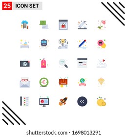 25 Creative Icons Modern Signs and Symbols of clean; toothbrush; chat; dentifrice; web lock Editable Vector Design Elements