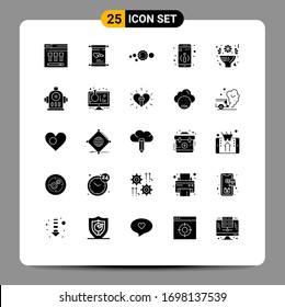 25 Creative Icons Modern Signs and Symbols of love; bouquet; system; more; detail Editable Vector Design Elements