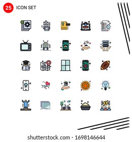 25 Creative Icons Modern Signs and Symbols of business; web; technology; development; gravel Editable Vector Design Elements