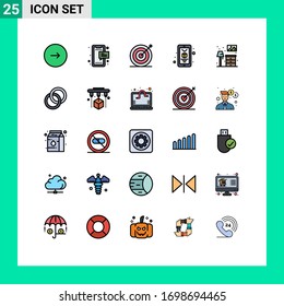 25 Iconos creativos Signos y símbolos modernos del hogar; impresión; móvil; móvil; materiales de diseño de vectores editables de marketing