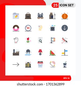 25 Creative Icons Modern Signs and Symbols of pumpkin; fruit; furniture; medical; healthcare Editable Vector Design Elements