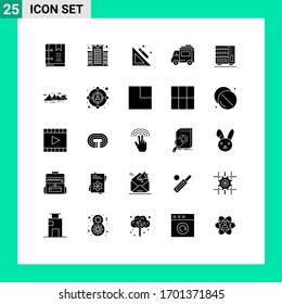 25 Creative Icons Modern Signs and Symbols of furniture; people; care; car; pencil Editable Vector Design Elements