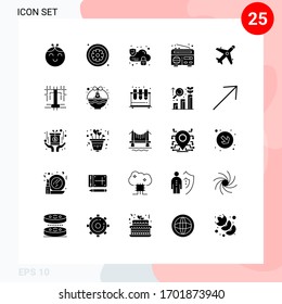 25 Creative Icons Modern Signs and Symbols of shopping; market; cloud; ecommerce; news Editable Vector Design Elements