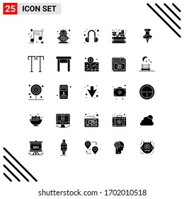 25 Iconos creativos Signos y símbolos modernos de alfileres; cosecha; agua; alimentos; elementos de diseño de vectores editables de granja