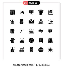 25 Creative Icons Modern Signs and Symbols of tilt; phone; transport; mobile; graph Editable Vector Design Elements