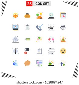 25 Creative Icons Modern Signs and Symbols of internet; october; camp; mage; sun Editable Vector Design Elements