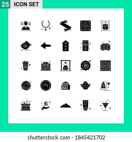 25 Creative Icons Modern Signs and Symbols of money; atm; army; product; box Editable Vector Design Elements