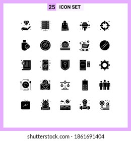 25 Creative Icons Modern Signs and Symbols of insurance; pin; storage; kitchen; market Editable Vector Design Elements