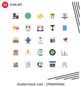 25 Creative Icons Modern Signs and Symbols of coding; sound; farm; party; loudspeaker Editable Vector Design Elements