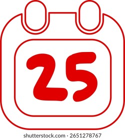 25 Date Line Art Icon Design