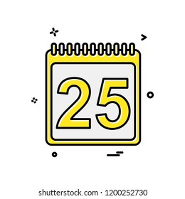 25 dec icon design vector
