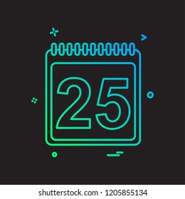 25 dec icon design vector