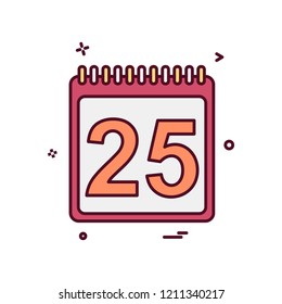 25 dec icon design vector