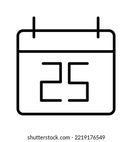 25. Dezember Datum, Vektorsymbol