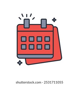 25 December icon. vector.Editable stroke.linear style sign for use web design,logo.Symbol illustration.
