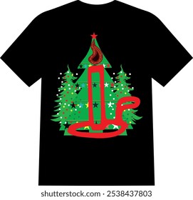 25 December is our Christmas day | happy Christmas day |Christmas day typography t shirt | Christmas EVE with pine tree