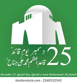 25 December
Quaid Day
Quaid's Date of Birth
Quaid-e-Azam Muhammad Ali Jinnah