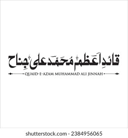 25. Dezember. Quaid e Azam Day Feier mit Urdu Logo Design Konzept. Übersetzung: Der große muslimische Führer
