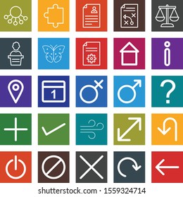 25 decent icon sheet of universal
