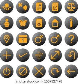 25 decent icon sheet of universal
