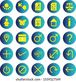 25 decent icon sheet of universal
