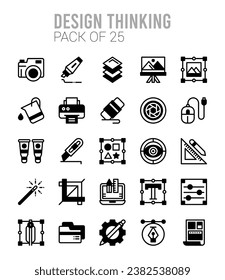 25 Design Thinking. icons Pack. vector illustration.