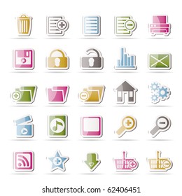 25 Detailed Internet Icons - Vector Icon Set