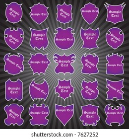 25 different coat of arms - purple edition (part 4)