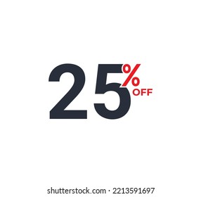 25% Discount Coupon design. Sale tags set vector badges template. Sale offer price sign. Special offer symbol. Discount promotion. Discount badge shape. Vector illustration template 