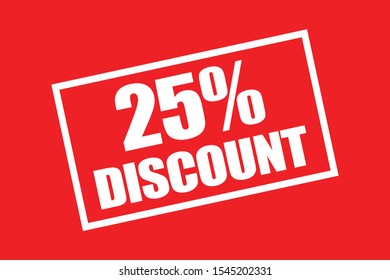 25% discount display ad in red background