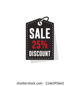 25% discount label