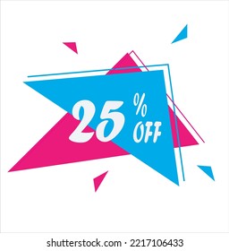 25 % de descuento en su pedido con fuente delantera y fondo blanco