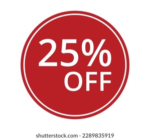 25% of discount. Discount price. Special offer discount.The concept of the social network.Vector illustration.