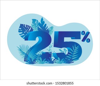 25 discount, sale vector badges for labels, stickers, banner, tags, web stickers
