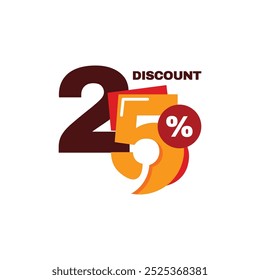 25% de descuento Venta Vector Plantilla Diseño Ilustración Colección