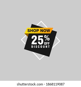 25 discount, Sales Vector badges for Labels, , Stickers, Banners, Tags, Web Stickers, New offer. Discount origami sign banner