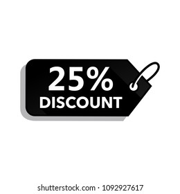 25% Discount symbol vector